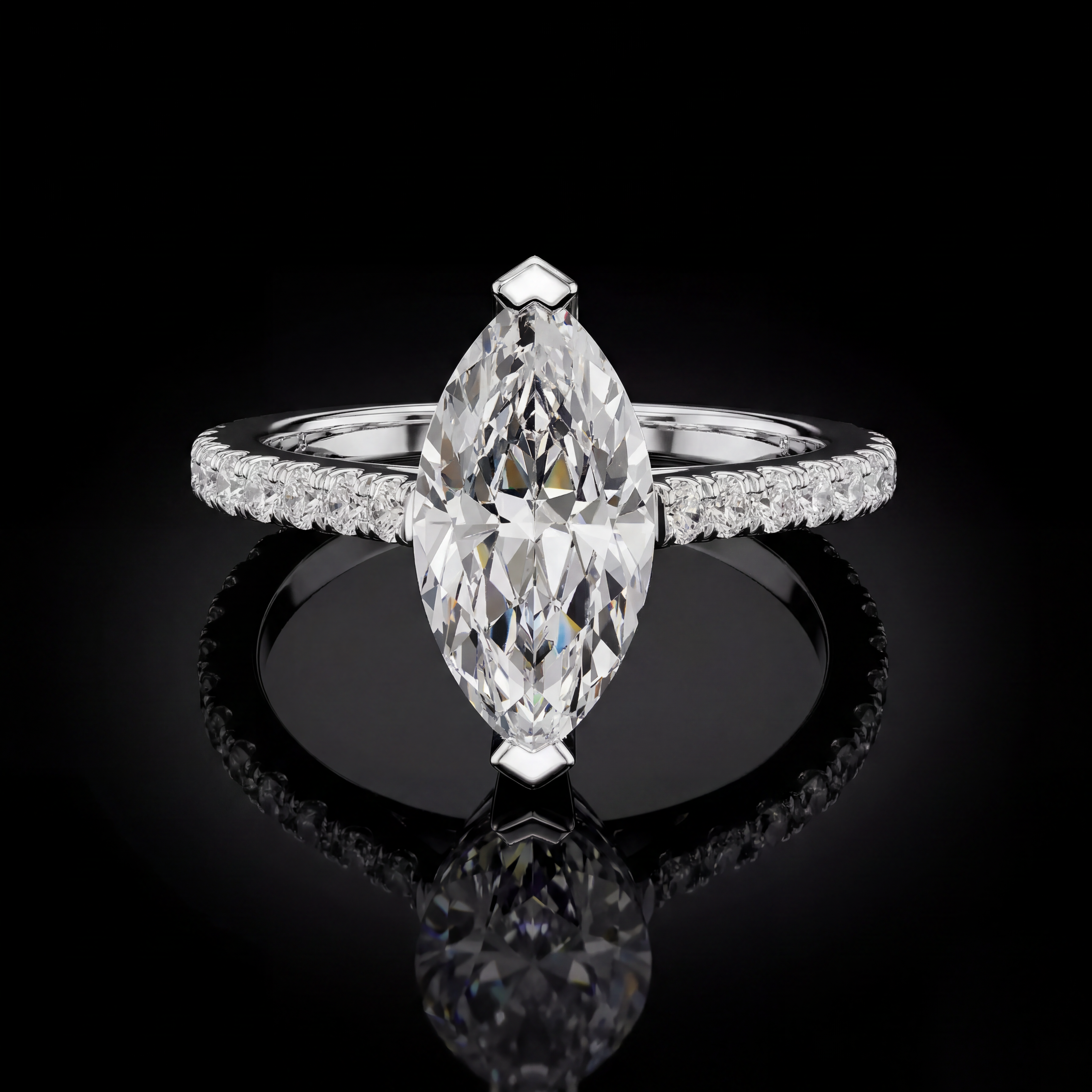 2.30 Karat Lab Grown Pırlanta Markiz Yüzük (14 ayar 0Gr 0)