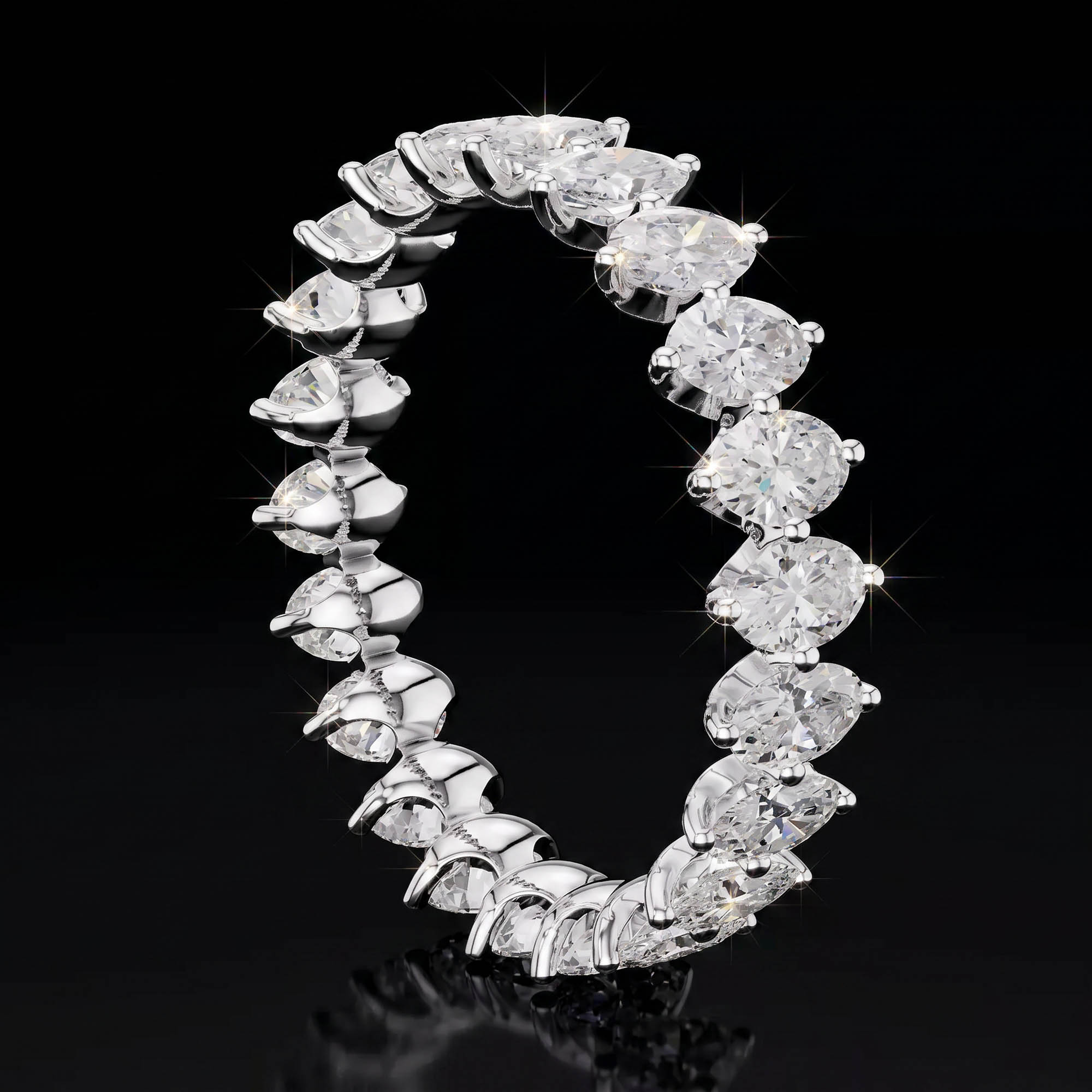Aura 1,66 Karat Dikey Oval Kesim CVD Pırlanta Lab Grown Tamtur Yüzük    (14 ayar 1.36Gr altin)