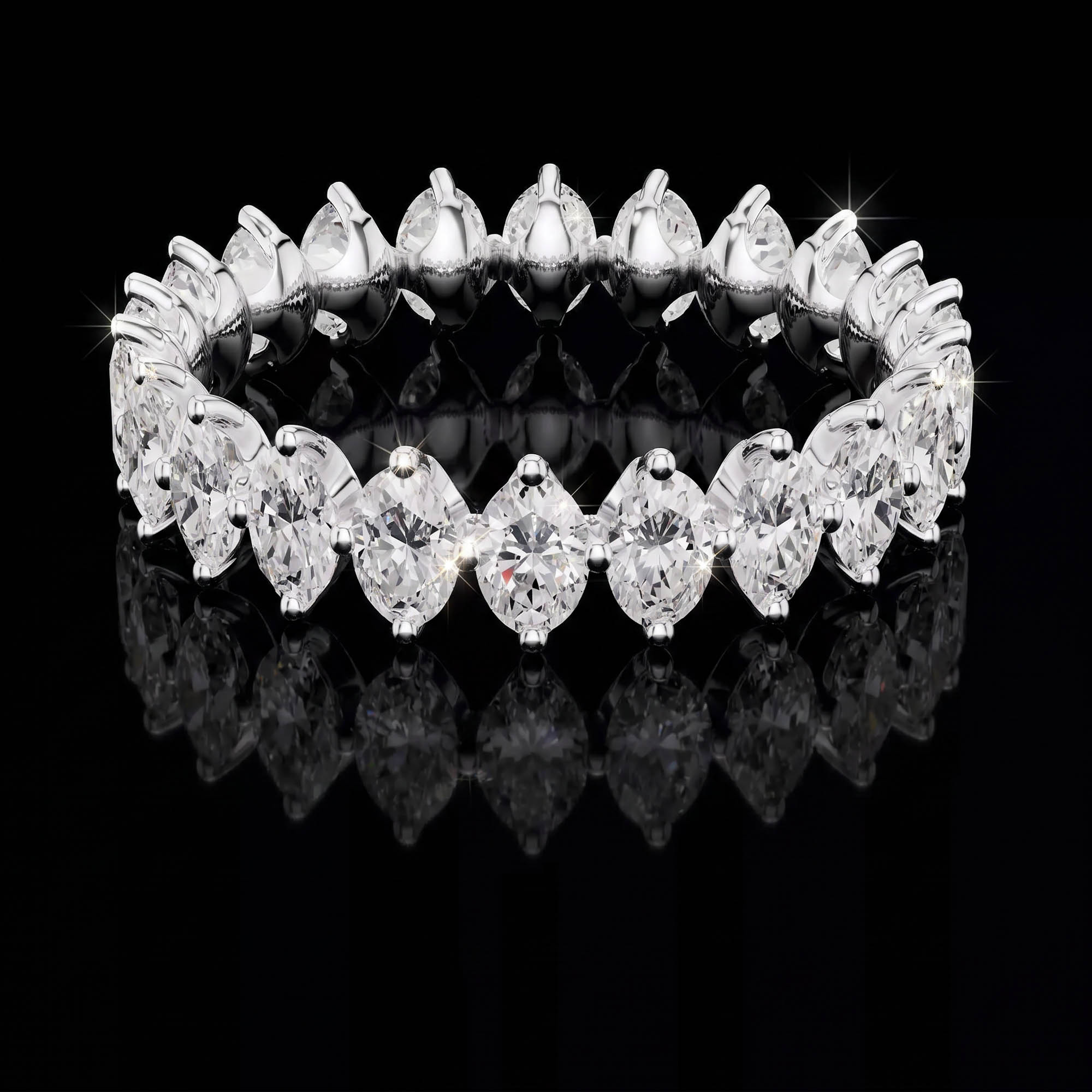 Aura 1,66 Karat Dikey Oval Kesim CVD Pırlanta Lab Grown Tamtur Yüzük    (14 ayar 1.36Gr altin)